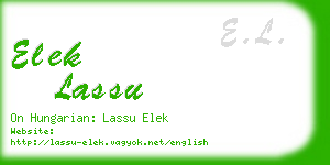 elek lassu business card